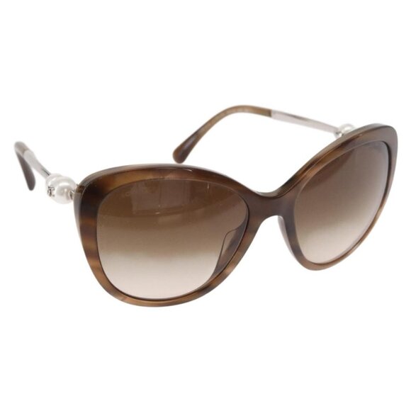CHANEL Sunglasses plastic Brown CC Auth BA8711V display picture 1